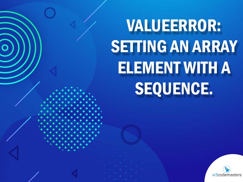 setting an array element with a sequence.