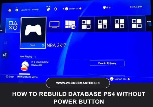 Rebuild Database PS4 Without Power Button